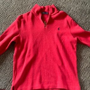Polo Ralph Lauren Mens Medium 1/4 Zip Red *Never Worn*